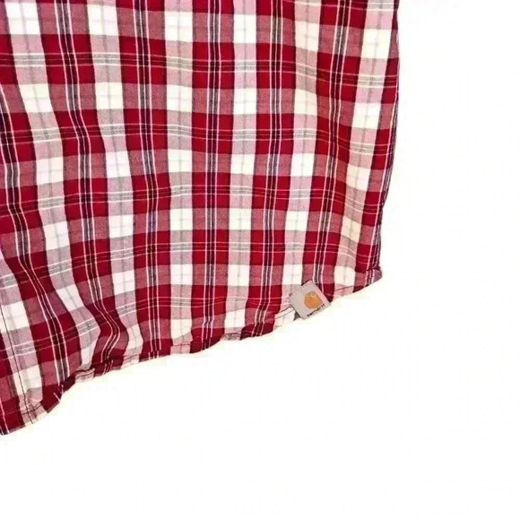 Carhartt plaid short sleeve button down - Picture 5 of 8